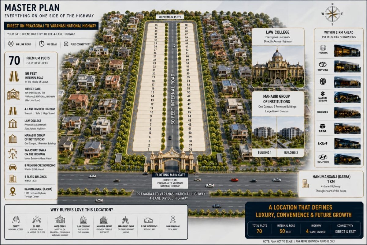 Premium residential plotting in Andawa Prayagraj,