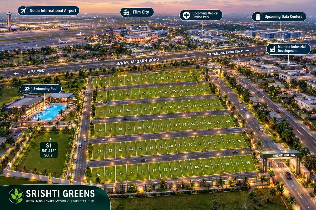 Residential Plots for Sale in Srishti Greens, Tappal, Aligarh